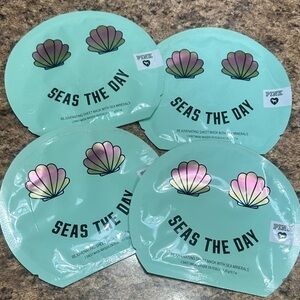 NEW PINK Victoria Secret Seas The Day Rejuvenating Sheet Masks Lot of 4